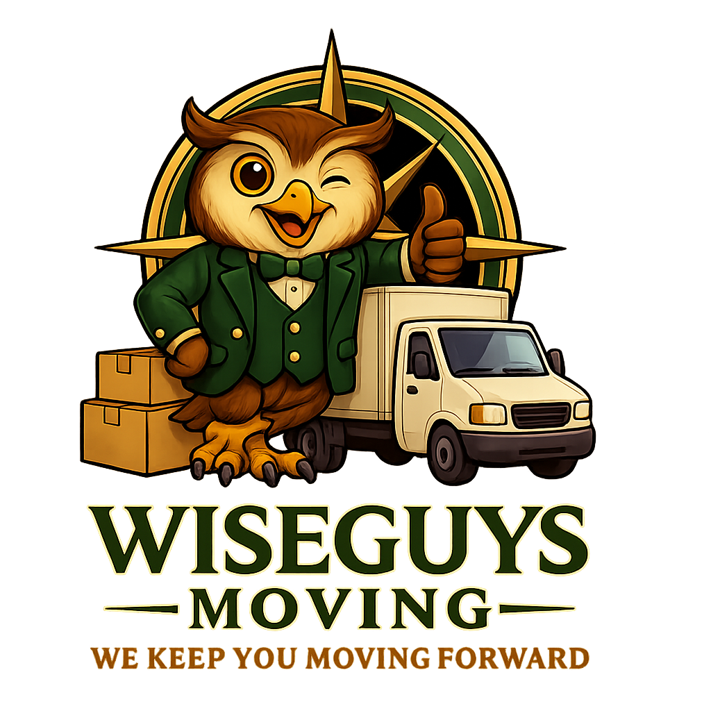 WiseGuys Moving full service moving company logo in Denver, Colorado