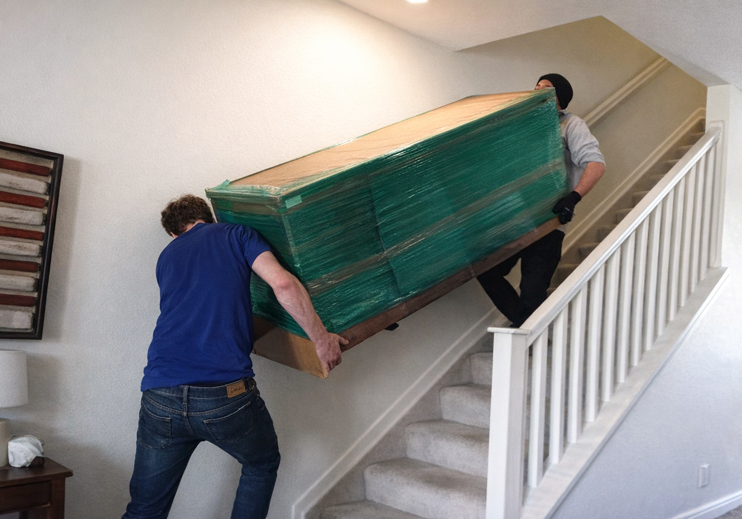 Denver Movers Carrying Furniture Upstairs